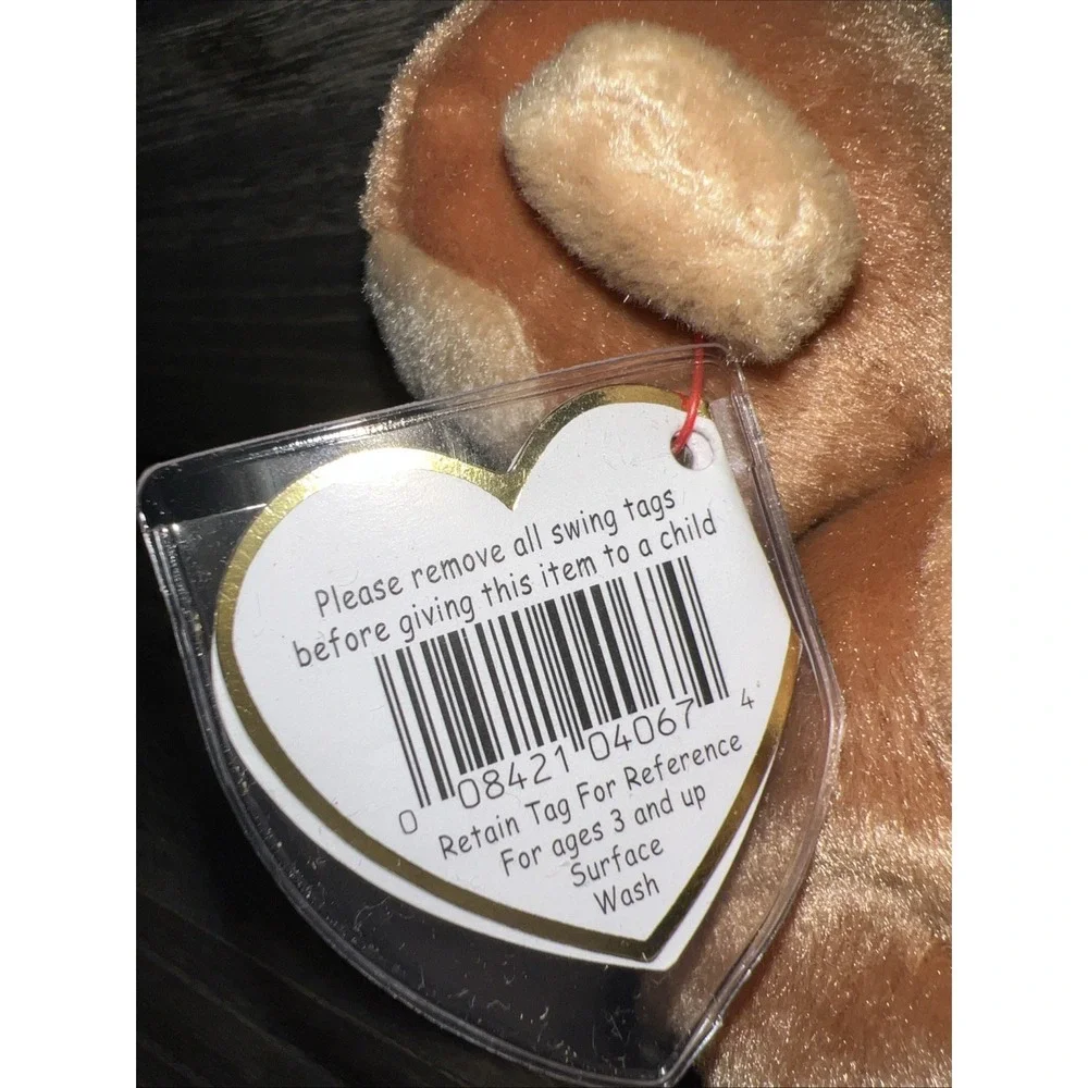 Ty Beanie Baby Bongo the Monkey Brown Tan Plush 1995 Vintage Collectible Tagged